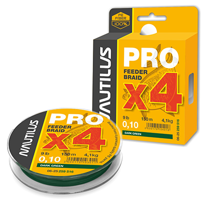 Шнур Nautilus Pro Feeder Braid Dark Green d-0.16 8.2кг 18lb 150м - купить по доступной цене Интернет-магазине Наутилус