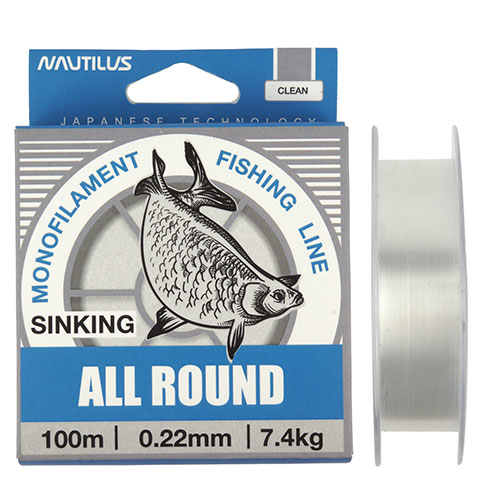 Леска  Nautilus All round 0,18мм.,4,9кг, 100м.clean - купить по доступной цене Интернет-магазине Наутилус